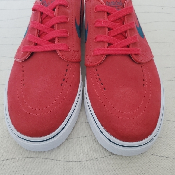 NIKE Mens SB Dunk Zoom Air 2016 Stefan Janoski Red Suede Shoes 333824-613 Sz 5 - Picture 5 of 13